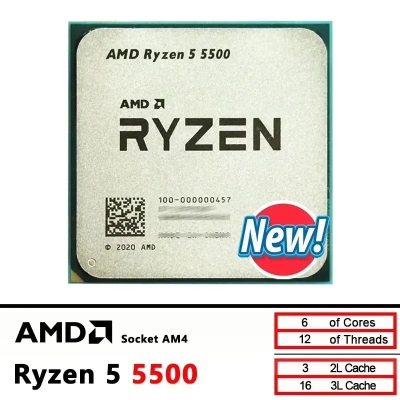 AMD R5 5500 Ryzen 5 5500 CPU P - Amd Cpu Ryzen 5 recensione e prezzo