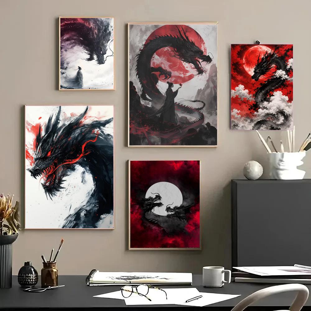 Poster con drago nero, adesivi - Esports Gaming Room recensione e prezzo