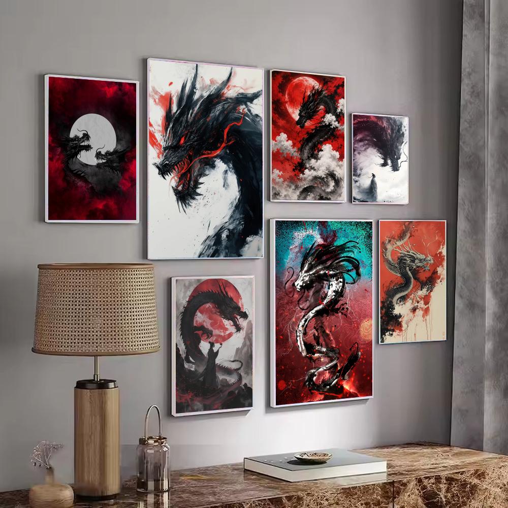 Poster con drago nero, adesivi - Esports Gaming Room recensione e prezzo
