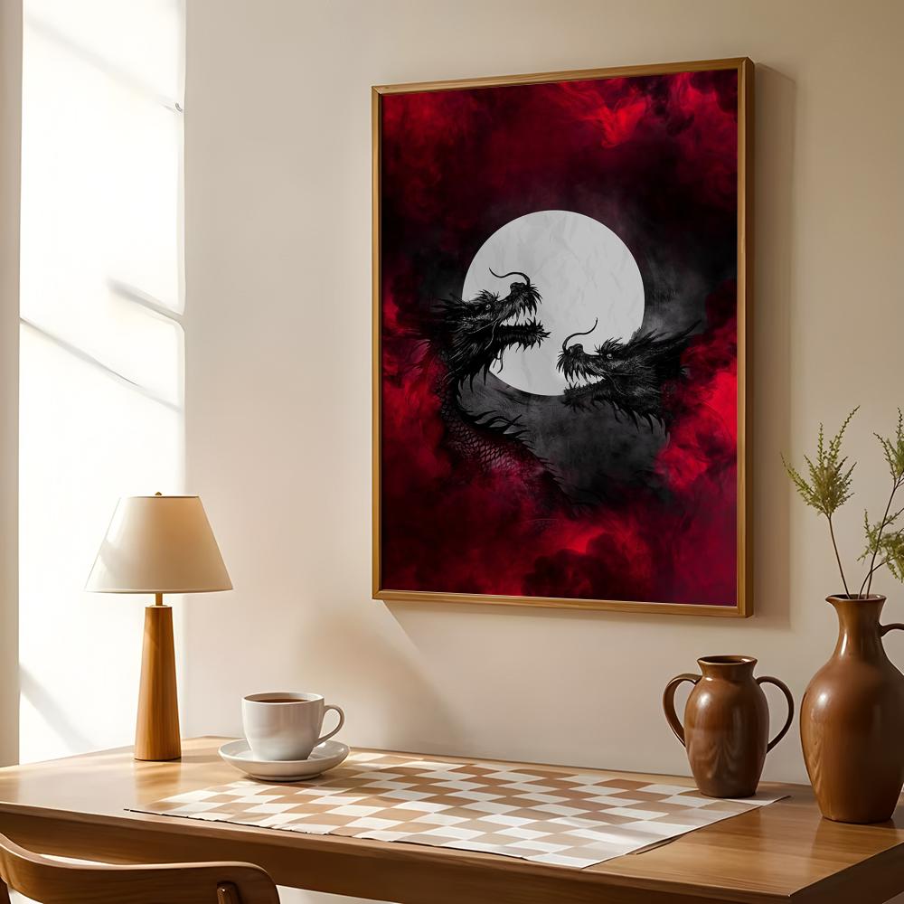 Poster con drago nero, adesivi - Esports Gaming Room recensione e prezzo